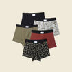 Lot 5 boxers noir homme