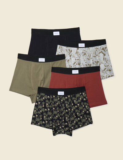 Lot 5 boxers noir homme
