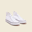 Tennis en toile à lacets blanc homme