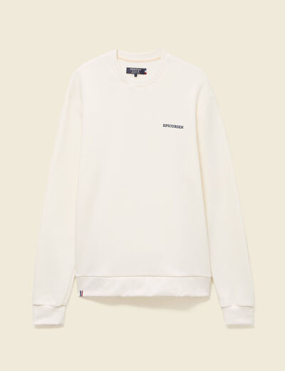 Sweat manches longues ecru homme