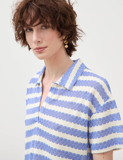 T-shirt manches courtes bleu ciel femme
