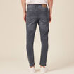 Jeans tapered 5 poches denim gris homme