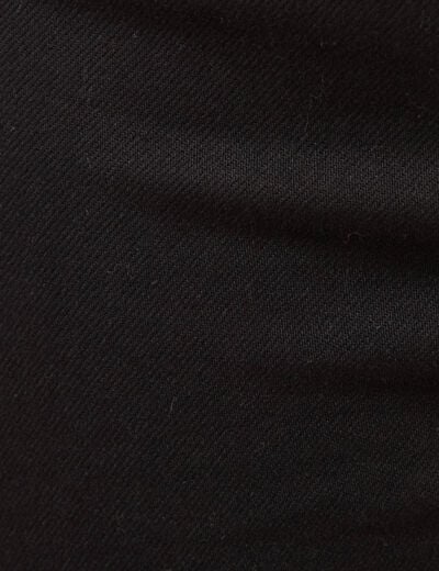Jeans large taille haute denim noir femme