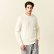 Pull manches longues ecru homme