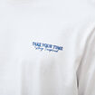 T-shirt droit en coton manches longues blanc homme