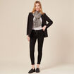 Jeans skinny zipp&eacute; denim noir femme