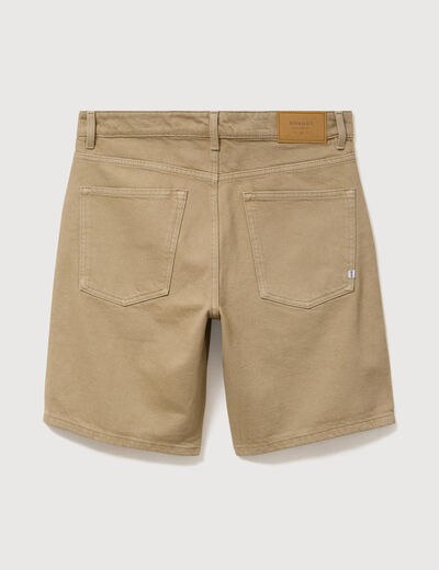 Bermuda en jean coton beige homme