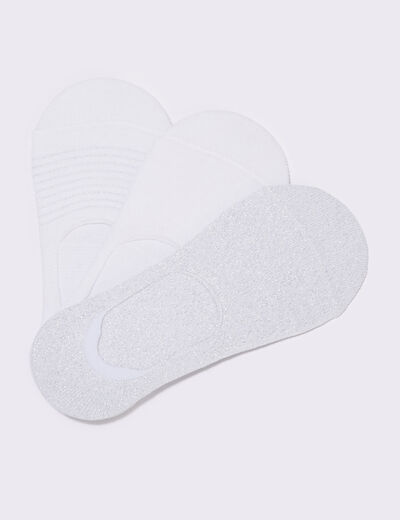 Lot 3 paires socquettes blanc femme