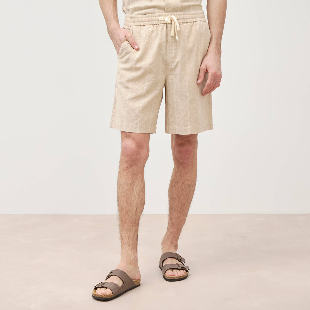 Bermuda vert clair homme