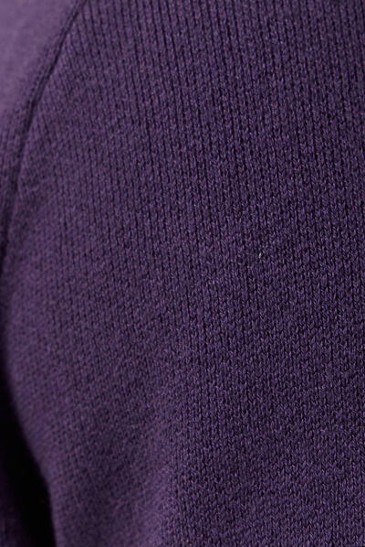 Pull manches longues violet fluo homme