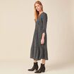 Robe longue éco-responsable noir femme