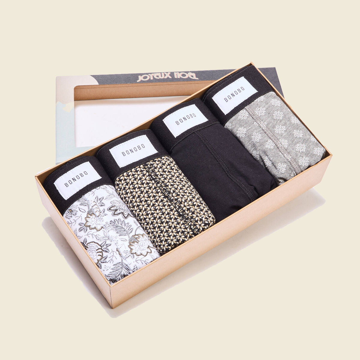 Lot 4 boxers prune homme