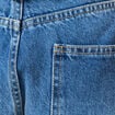 Jeans wide large taille haute denim stone femme