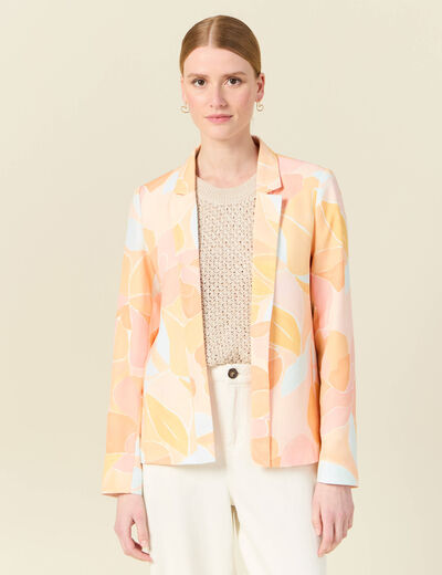 Veste blazer éco-responsable orange clair femme