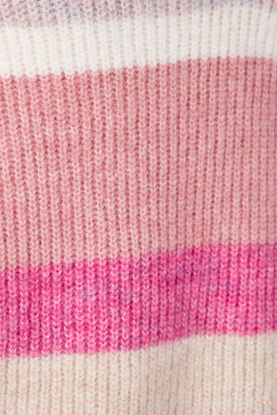 Pull manches longues rouge clair femme