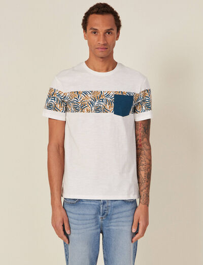 T-shirt manches courtes beige homme