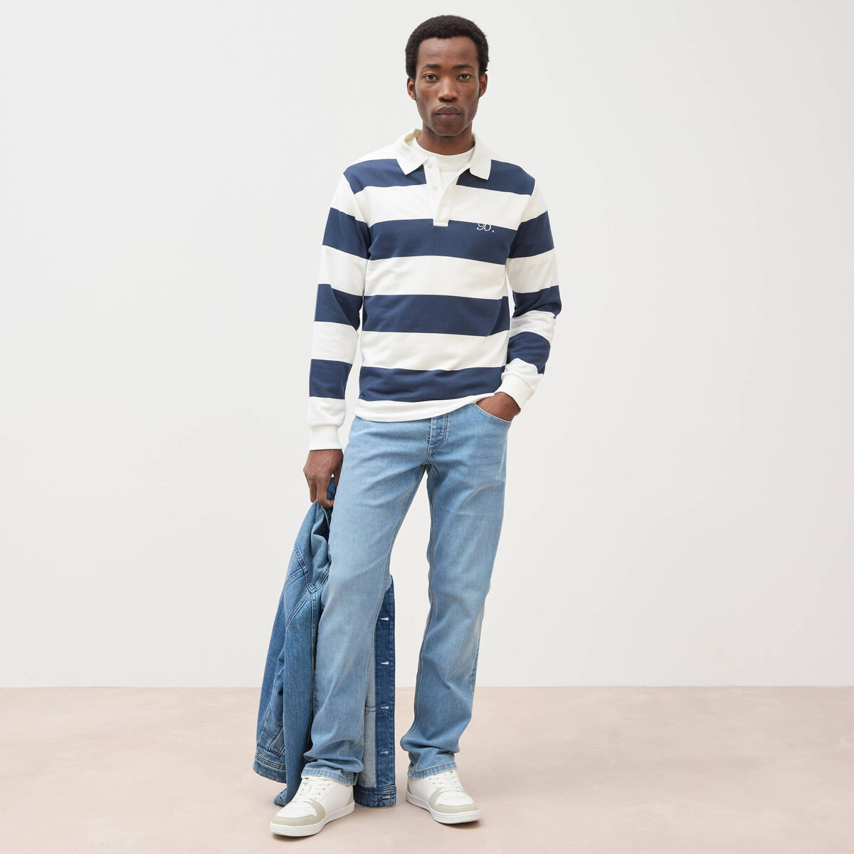 Jeans straight denim used homme