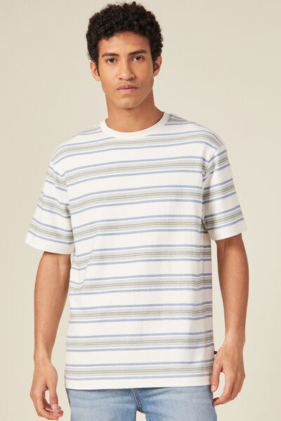 T-shirt manches courtes ecru homme