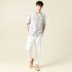 Chemise manches courtes fluide blanc homme