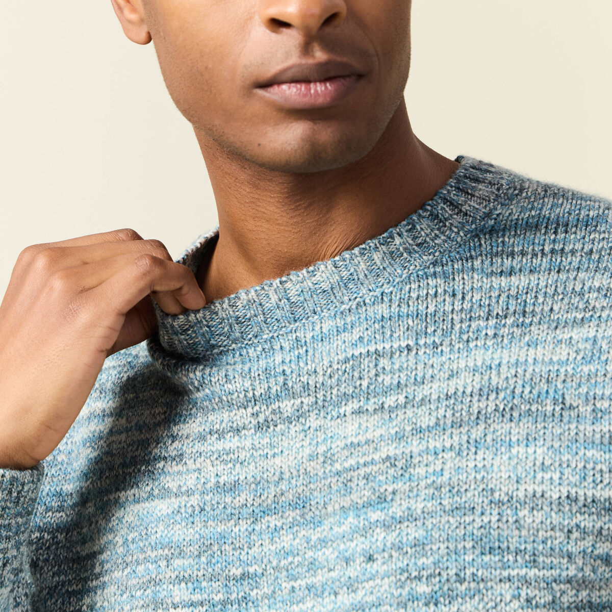 Pull manches longues gris foncé homme