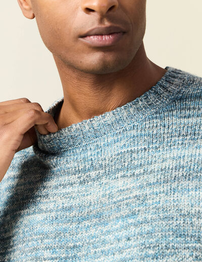 Pull manches longues gris foncé homme