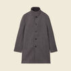 Manteau ajusté boutonné gris foncé homme