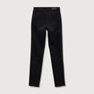 Jeans slim taille haute denim noir femme