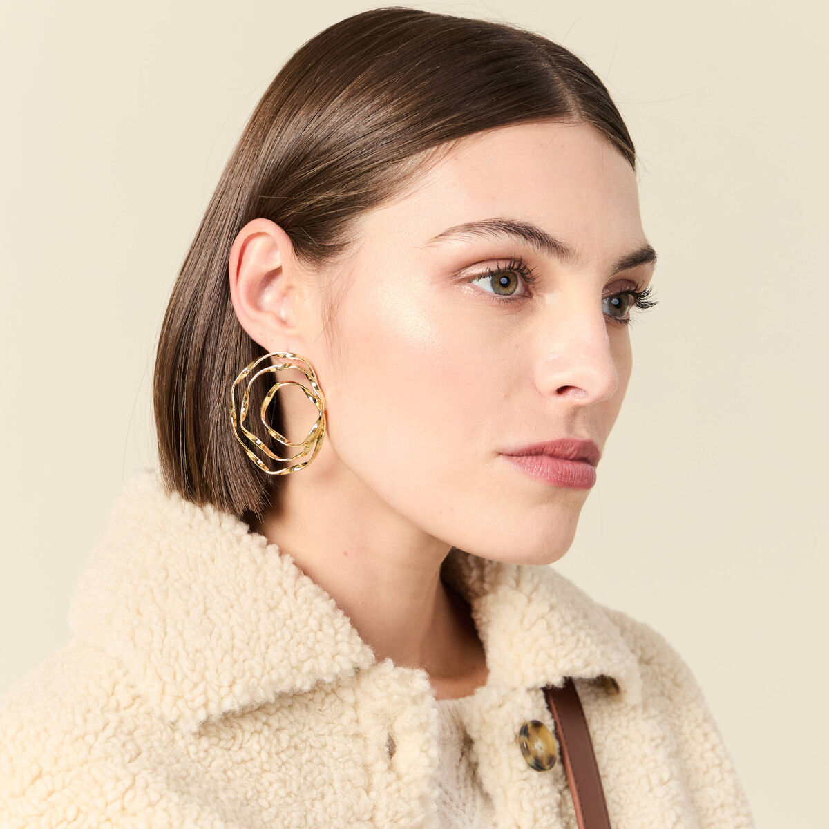 Boucles d'oreilles couleur or femme