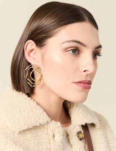 Boucles d'oreilles couleur or femme