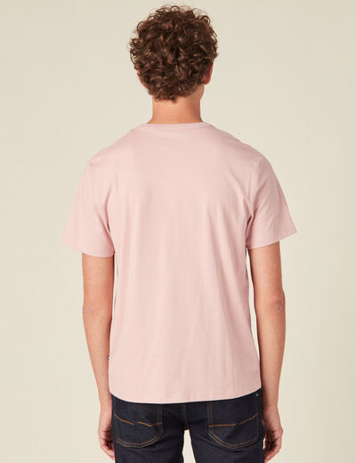T-shirt éco-responsable rose pastel homme