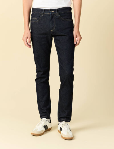 Jeans slim 5 poches longueur 32 denim brut clean homme