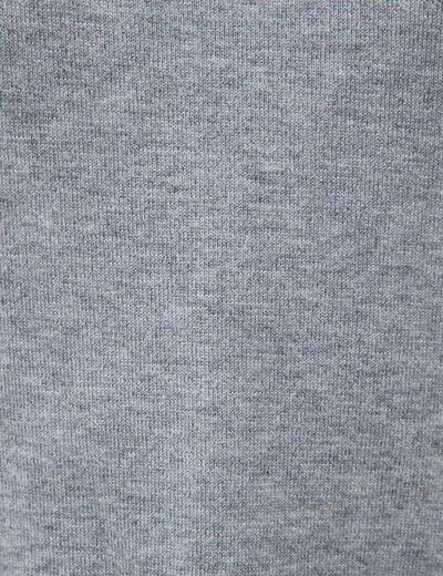 Pull droit col rond manches longues gris clair femme