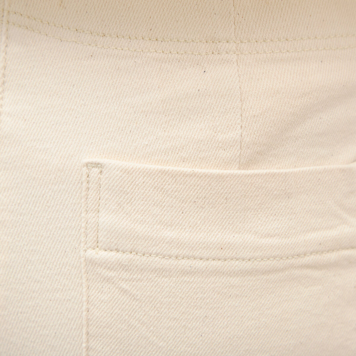 Jeans flare &agrave; pont denim blanc femme