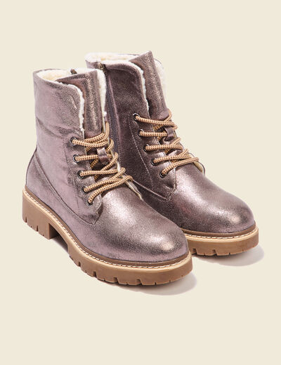 Bottines irisées beige femme