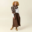 Pull manches longues col rond ecru femme