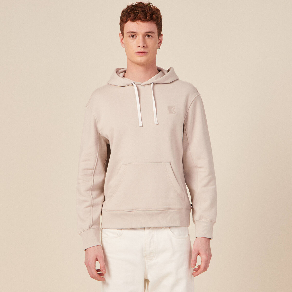 Sweat capuche éco-responsable gris homme