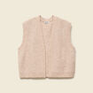 Gilet sans manches creme femme