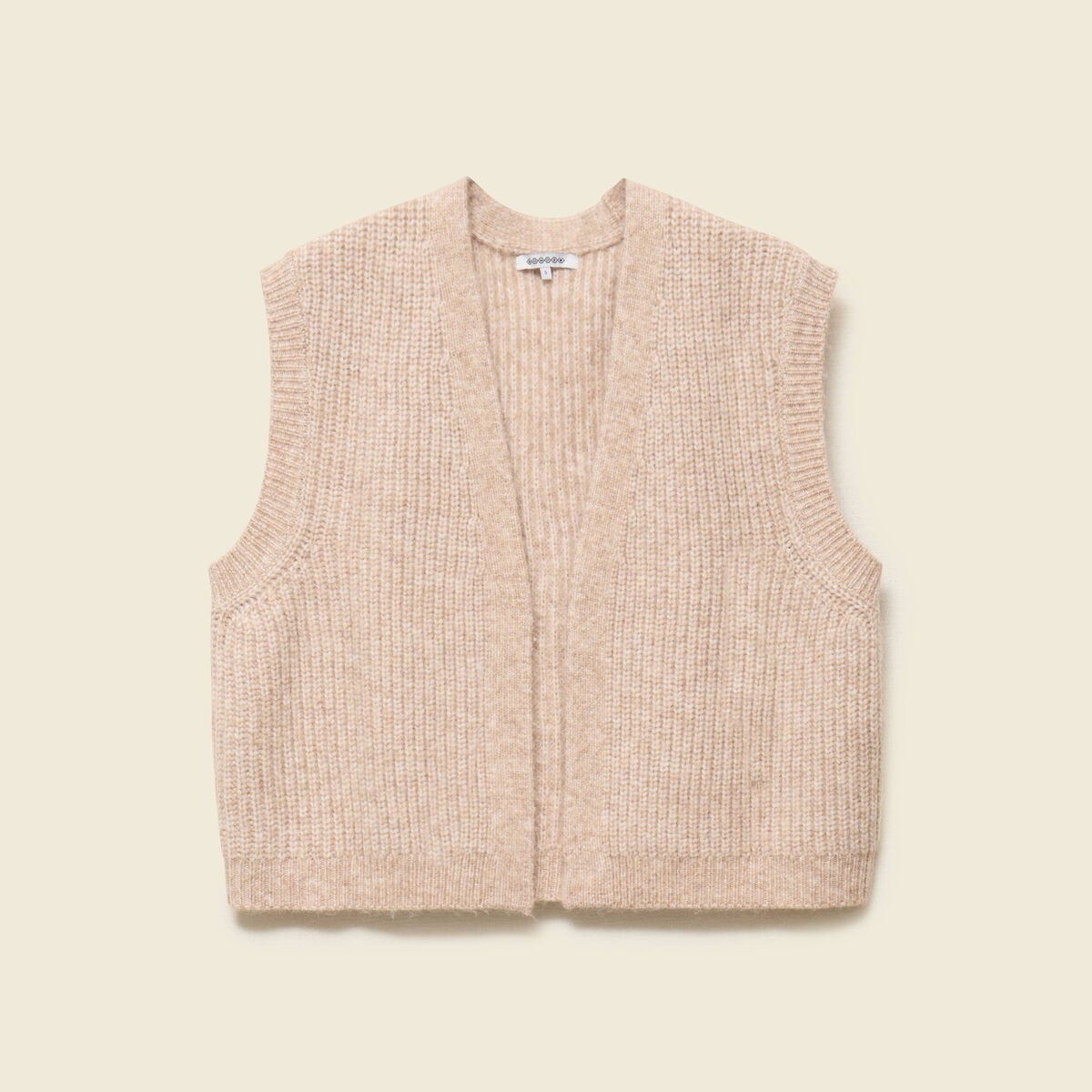 Gilet sans manches creme femme