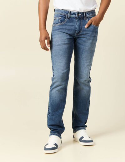 Jeans straight homme denim stone homme