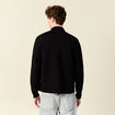 Gilet manches longues zippé noir homme