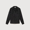 Blouse ample manches longues noir femme