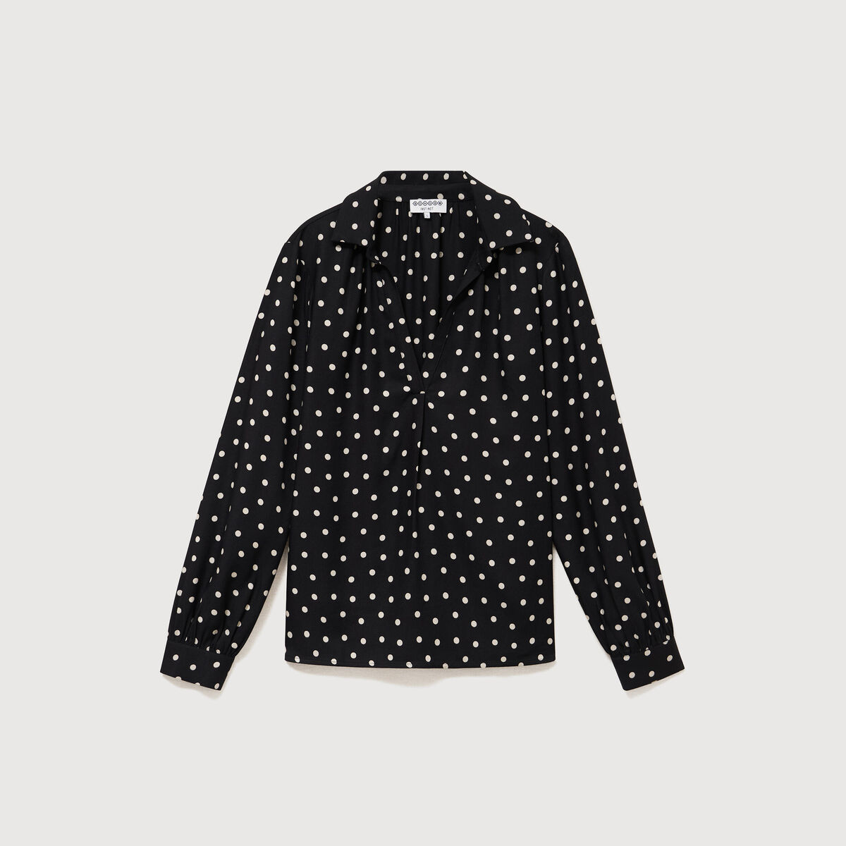 Blouse ample manches longues noir femme