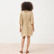 Robe fluide col v manches courtes vert femme