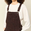 Salopette en jeans marron cognac femme