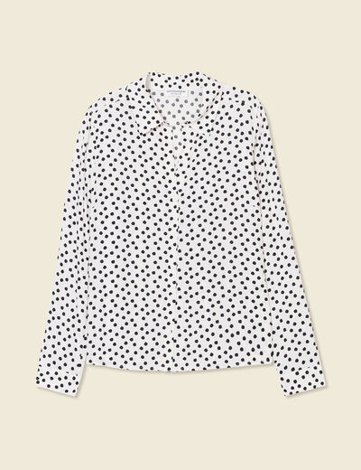 Chemise manches longues blanc femme