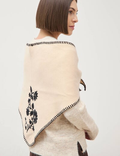 &Eacute;charpe creme femme