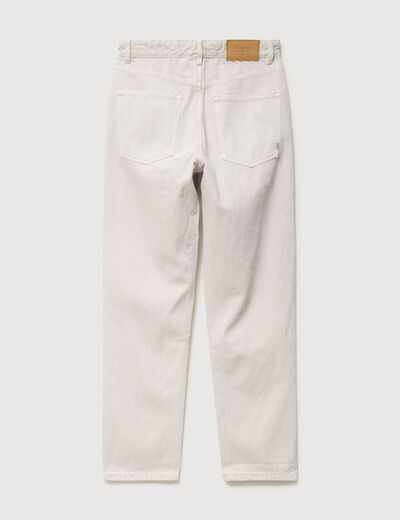 Jeans large longueur 32 en coton beige homme