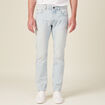 Jeans straight 5 poches denim bleach homme
