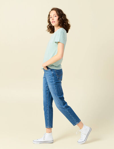 T-shirt manches courtes vert clair femme