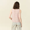 Blouse sans manches ivoire femme